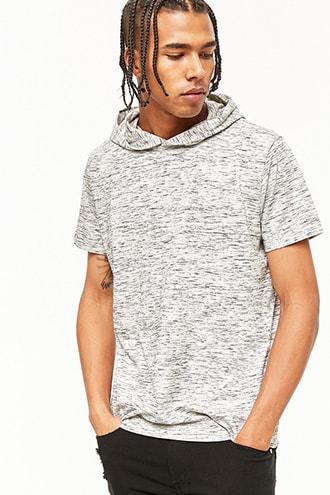 Forever21 Heathered Knit Hooded Tee