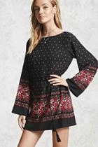 Forever21 Floral Bell-sleeve Dress