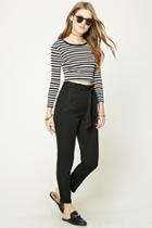 Forever21 High-waisted Belted Trousers