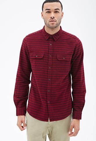 Forever21 Striped Flannel Button-down Shirt