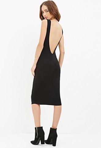 Forever21 Scoop-back Midi Dress