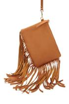 Forever21 Faux Suede Fringe Clutch