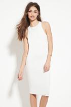 Forever21 Women's  White Knit Bodycon Dress