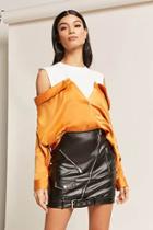 Forever21 Belted Faux Leather Skirt