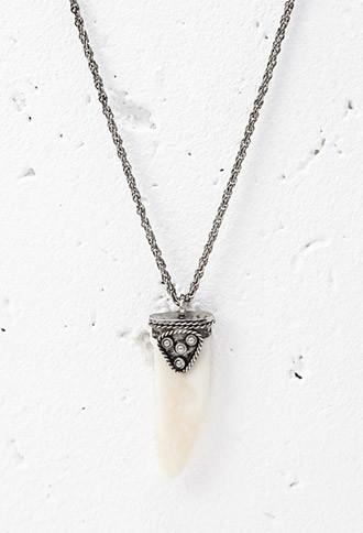 Forever21 Longline Tooth Charm Necklace