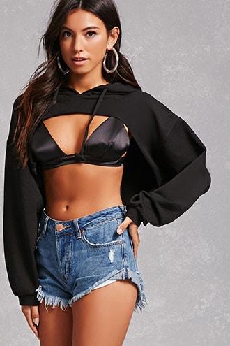Forever21 High-low Hooded Pullover