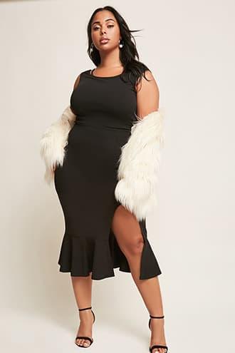 Forever21 Plus Size Ruffle Midi Dress