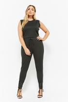 Forever21 Plus Size French Terry Knit Crop Top & Pants Set