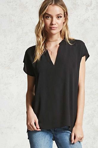 Forever21 Woven High-low Top