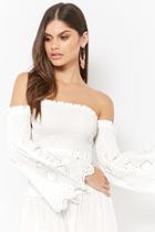 Forever21 Vintage Havana Smocked Off-the-shoulder Top