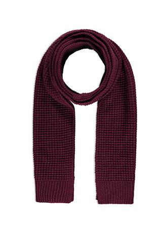 21 Men Burgundy Waffle Knit Scarf