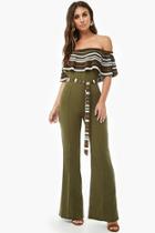 Forever21 Accordion-pleated Flounce Jumpsuit