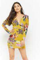 Forever21 Floral Ruched Mini Dress
