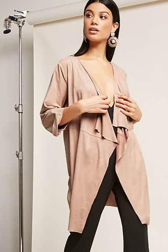 Forever21 Draped Front Duster Jacket