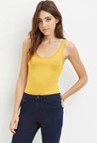 Forever21 Plus Women's  Stretch Knit Tank (mustard)