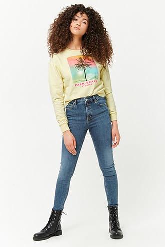 Forever21 Palm Beach Graphic Sweatshirt