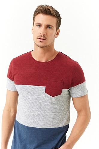 Forever21 Ocean Current Colorblocked Tee