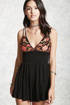 Forever21 Embroidered Floral Cami Romper
