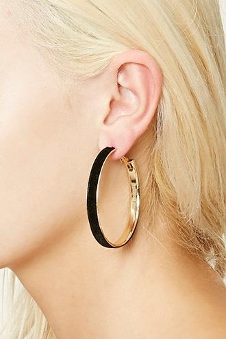 Forever21 Velvet Hoop Earrings