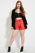 Forever21 Plus Women's  Coral Plus Size Cuffed Shorts