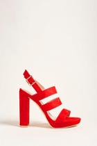 Forever21 Strappy Sling Back Platform Heels