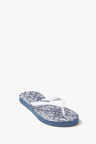 Forever21 Bandana Print Thong Flip-flops
