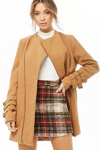Forever21 Draped-front Cocoon Coat
