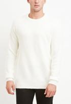 21 Men Men's  Dropped-sleeve Sweater (cream)