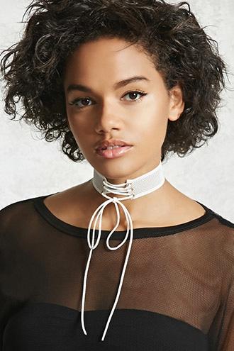 Forever21 Lace-up Mesh Choker
