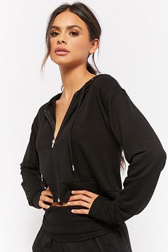 Forever21 Active Cropped Hoodie Jacket