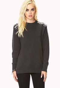 Forever21 Glam Rhinestoned Sweater