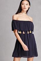 Forever21 Blush Noir Tasseled Dress