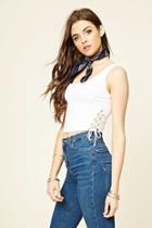 Forever21 Lace-up Top