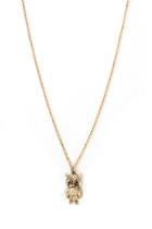 Forever21 Antique Gold Owl Charm Necklace