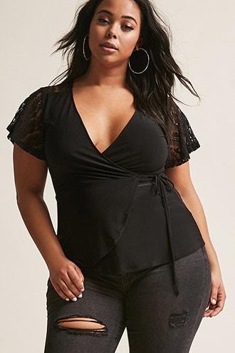 Forever21 Plus Size Mock Wrap Top