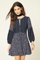 Forever21 Women's  Fit And Flare Patchwork Dress