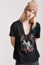 Forever21 Distressed Never Die Graphic Tee