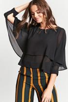Forever21 Tiered Crepe Hem Top