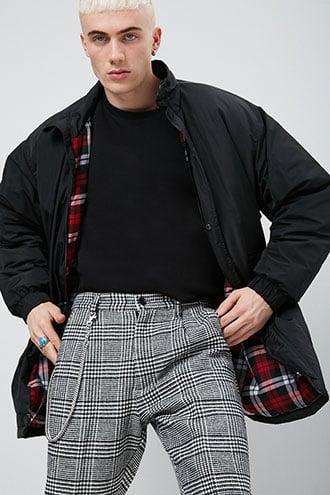 Forever21 Plaid-lined Parka