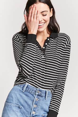 Forever21 Stripe Polo Top