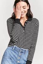 Forever21 Stripe Polo Top