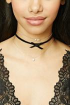 Forever21 Bow Choker Necklace Set