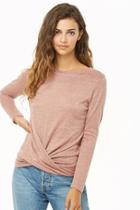 Forever21 Twist-front Marled Top