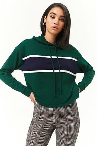 Forever21 Colorblock French Terry Hoodie