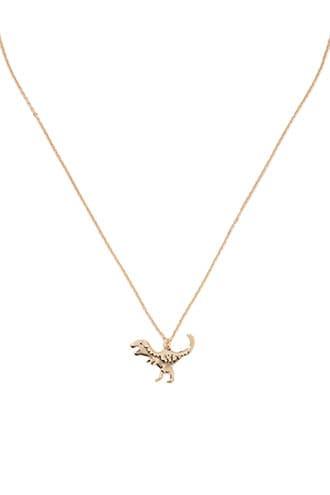 Forever21 Dinosaur Pendant Chain Necklace