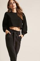 Forever21 Frayed Tie-waist Jeans