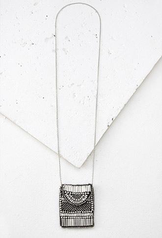 Forever21 Beaded Satchel Pendant Necklace