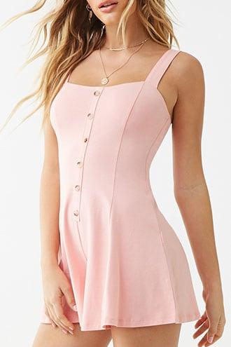Forever21 Fit & Flare Button-front Romper