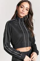 Forever21 Mesh Metallic-trim Jacket