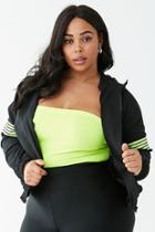 Forever21 Plus Size Striped Trim Hooded Jacket